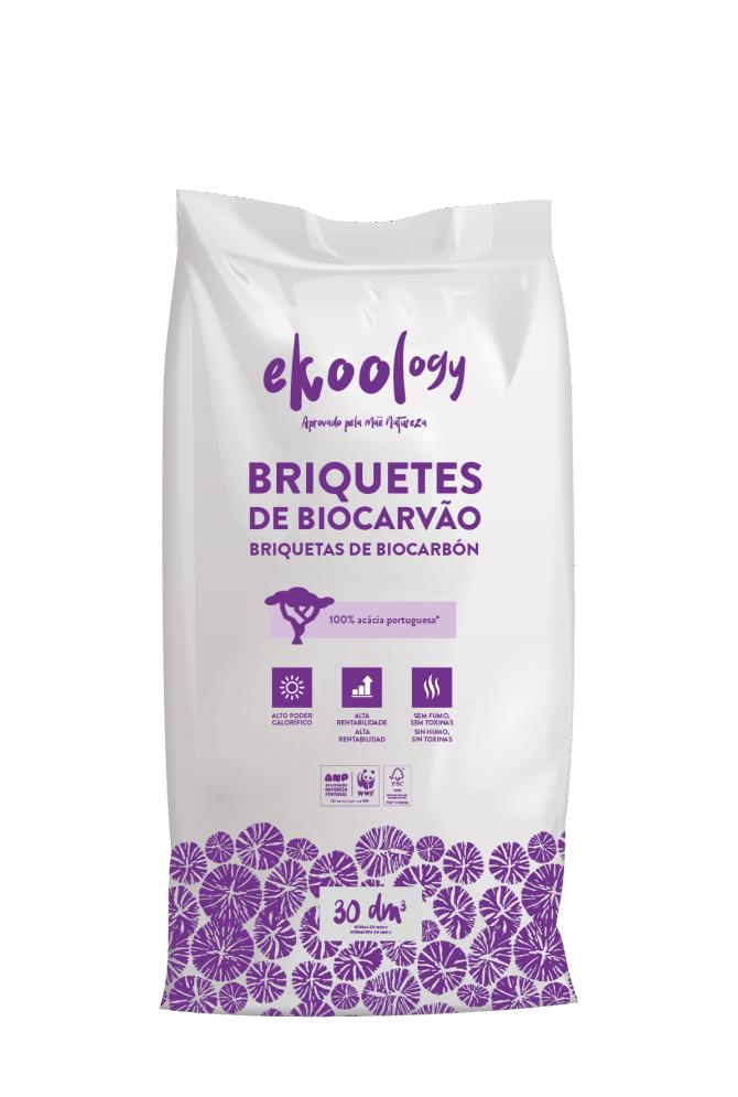 EKOOLOGY BioCharcoal Briquettes, purple bag