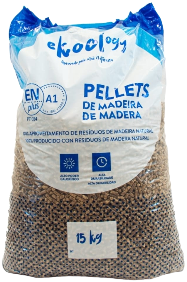 EKOOLOGY wood pellets bag, 15 kg, ENplus A1 certified